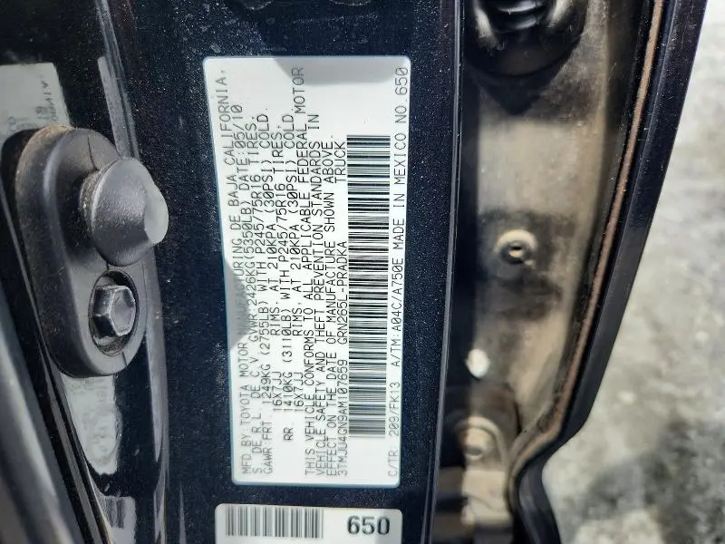 2010 TOYOTA TACOMA PRERUNNER V6  
