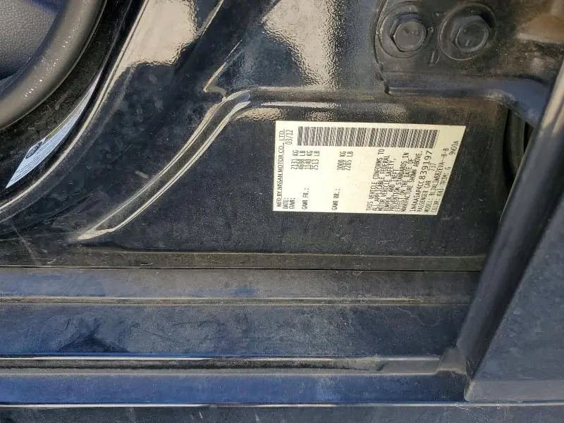 2012 NISSAN MAXIMA 3.5 S  