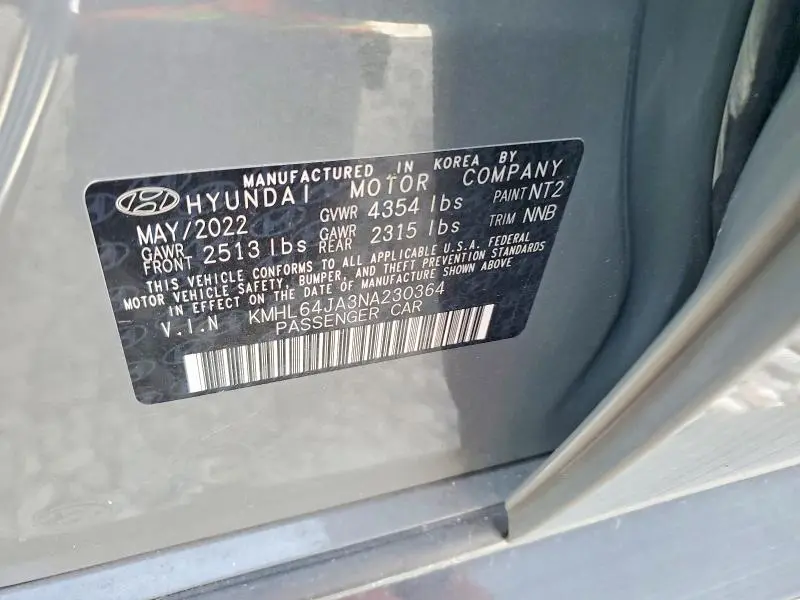 2022 HYUNDAI SONATA SEL  