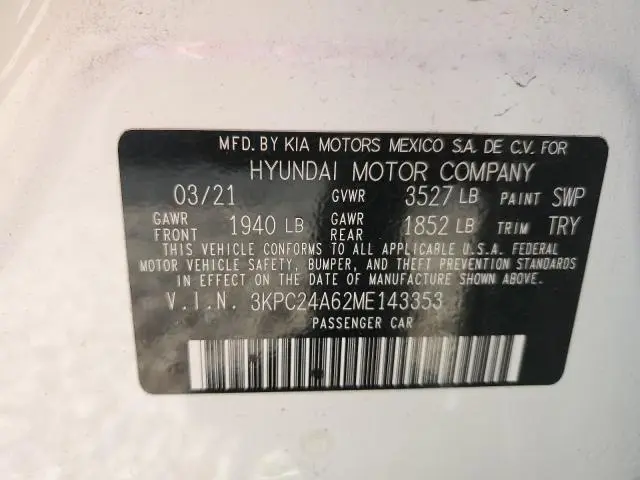 2021 HYUNDAI ACCENT SE  