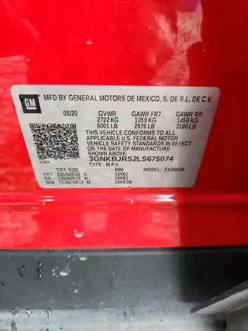 2020 CHEVROLET BLAZER 3LT  