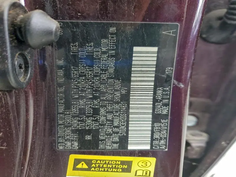 2013 TOYOTA HIGHLANDER BASE  