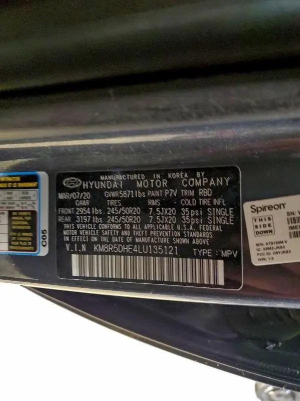 2020 HYUNDAI PALISADE LIMITED  