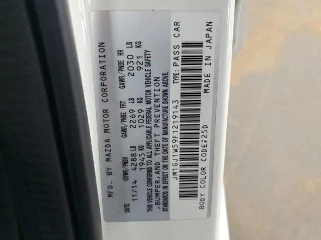 2015 MAZDA 6 GRAND TOURING  