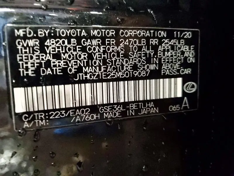 2021 LEXUS IS 350 F SPORT  