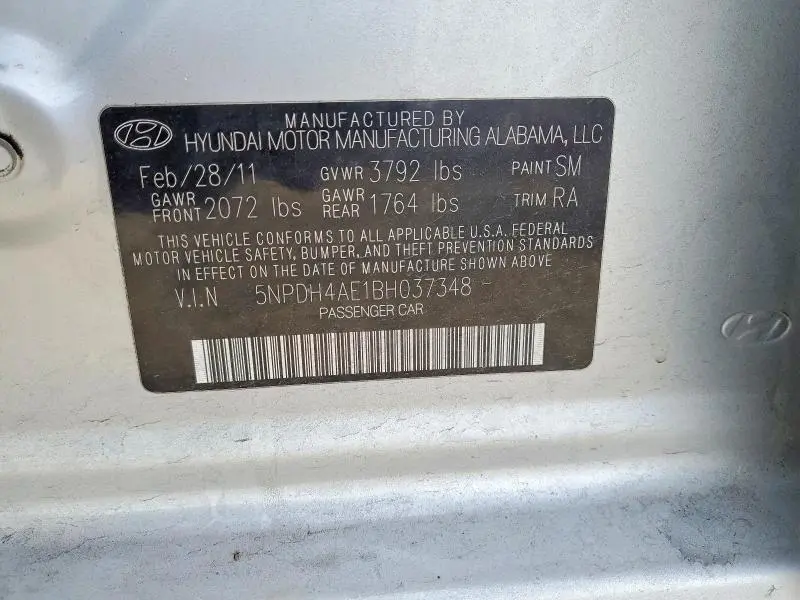 2011 HYUNDAI ELANTRA GLS  