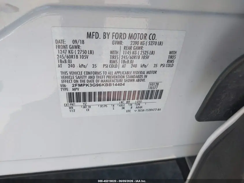 2019 FORD EDGE SE