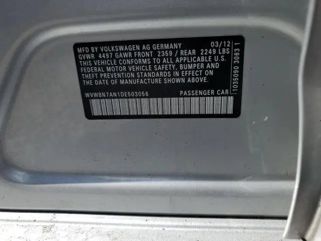 2013 VOLKSWAGEN CC SPORT  