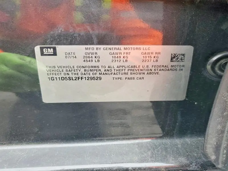 2015 CHEVROLET MALIBU 2LT  