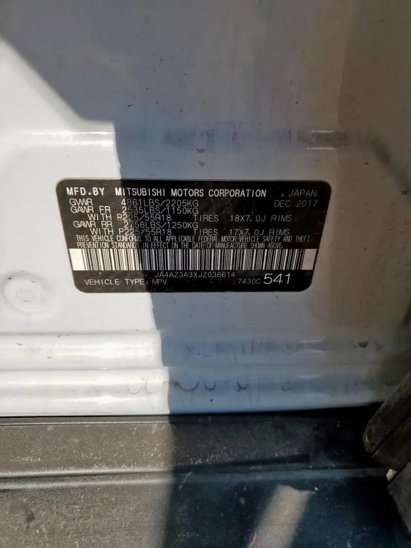 2018 MITSUBISHI OUTLANDER SE  