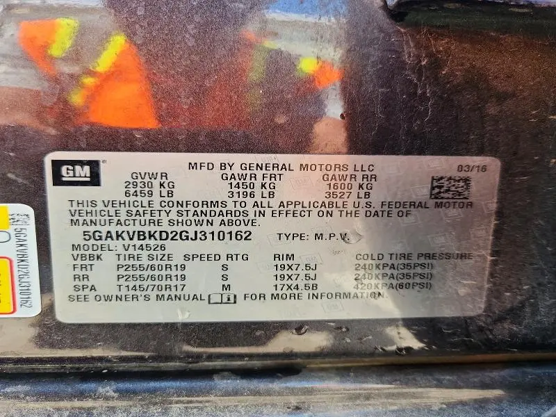 2016 BUICK ENCLAVE   