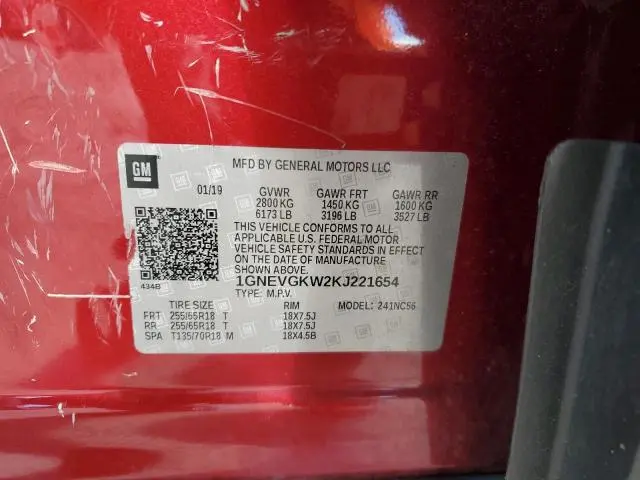 2019 CHEVROLET TRAVERSE LT  