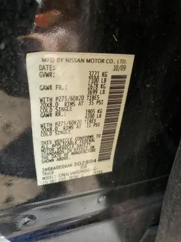 2010 NISSAN TITAN XE  