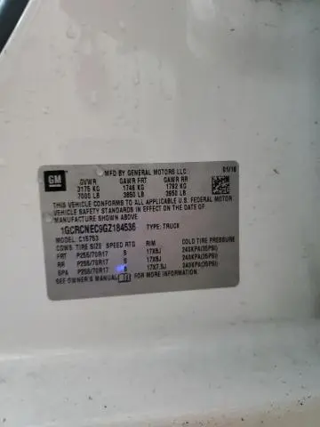 2016 CHEVROLET SILVERADO C1500  