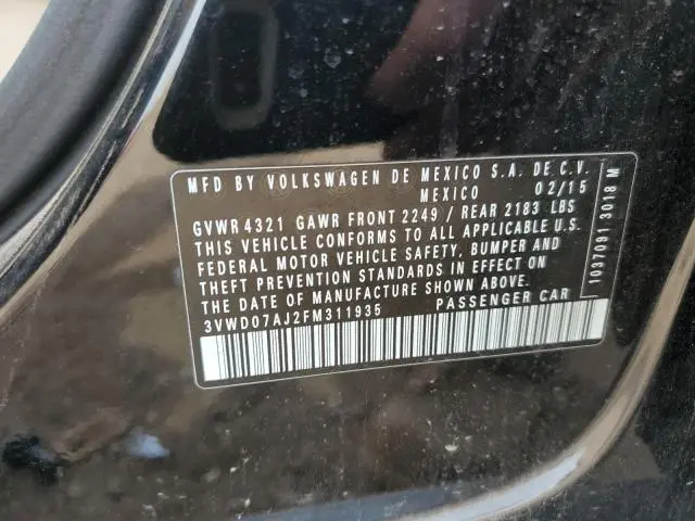 2015 VOLKSWAGEN JETTA SE  