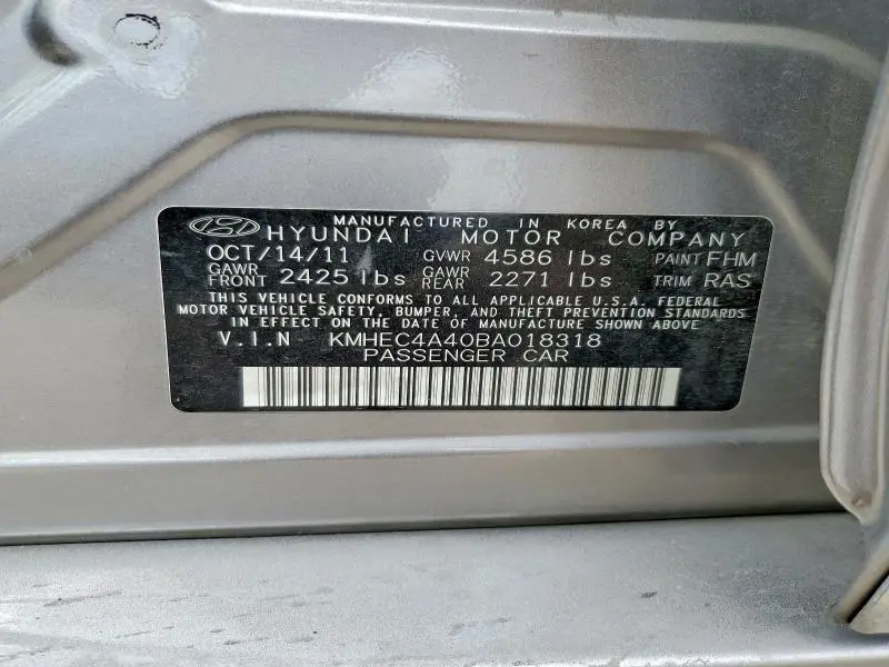 2011 HYUNDAI SONATA HYBRID  