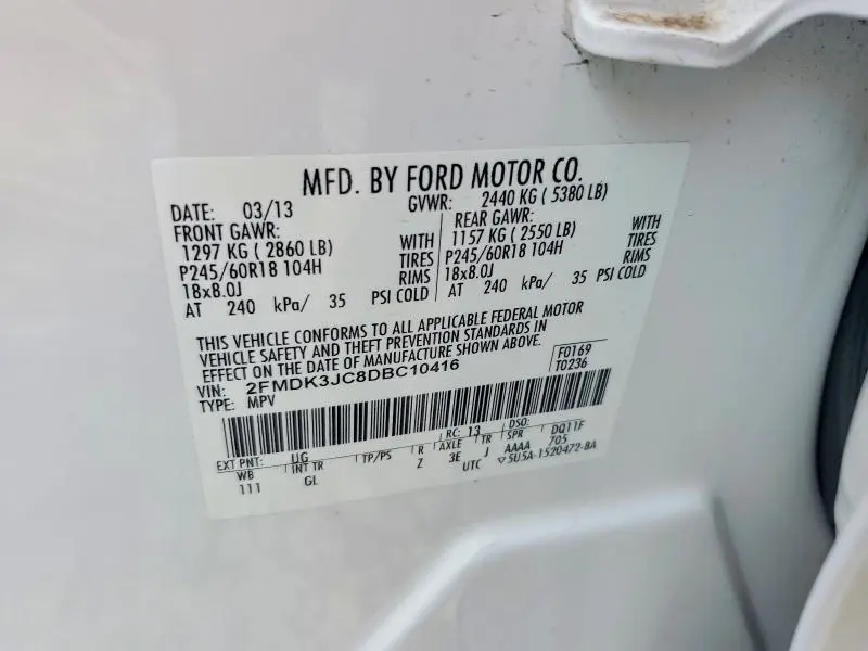 2013 FORD EDGE SEL  