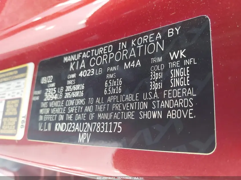 2022 KIA SOUL LX
