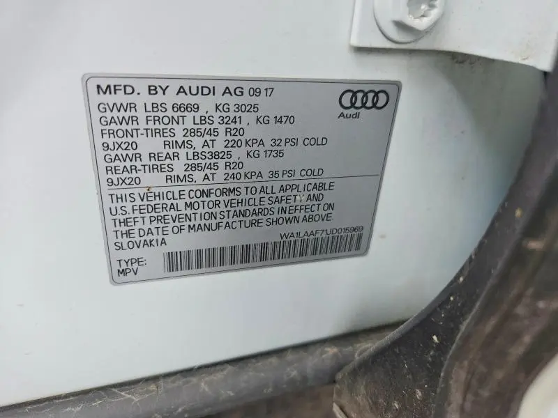 2018 AUDI Q7 PREMIUM PLUS  