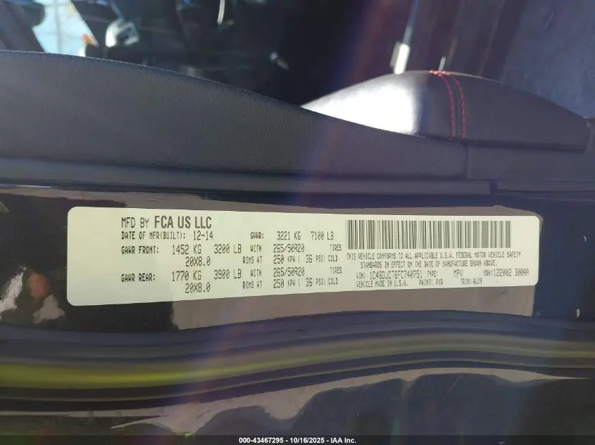 2015 DODGE DURANGO R/T