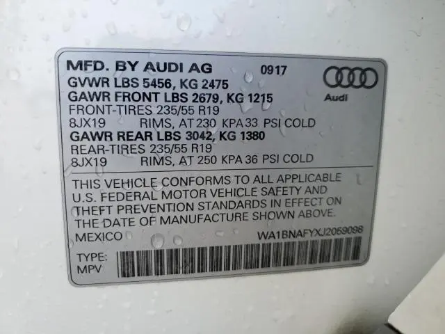 2018 AUDI Q5 PREMIUM PLUS  