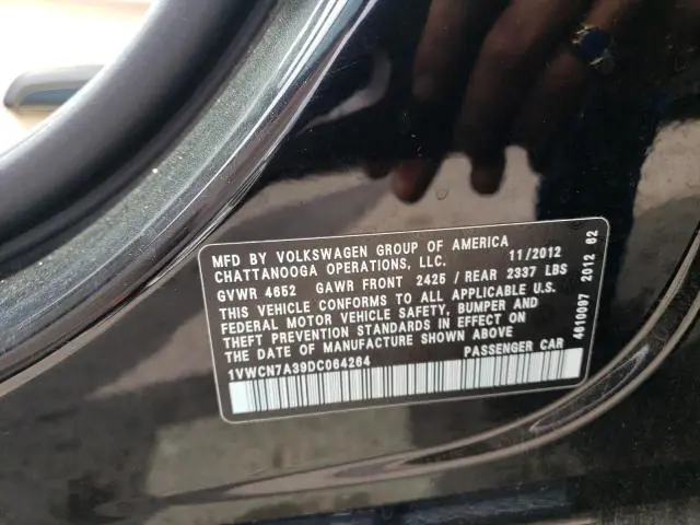 2013 VOLKSWAGEN PASSAT SEL  
