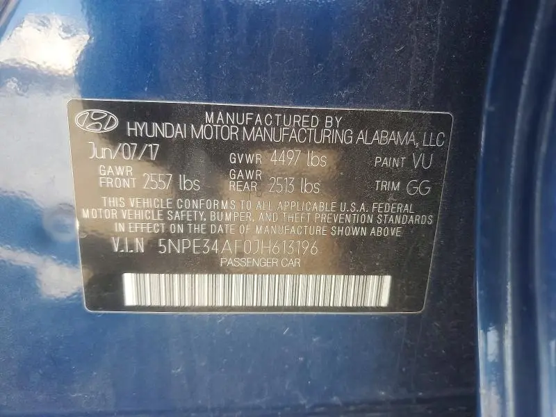 2018 HYUNDAI SONATA SEL  