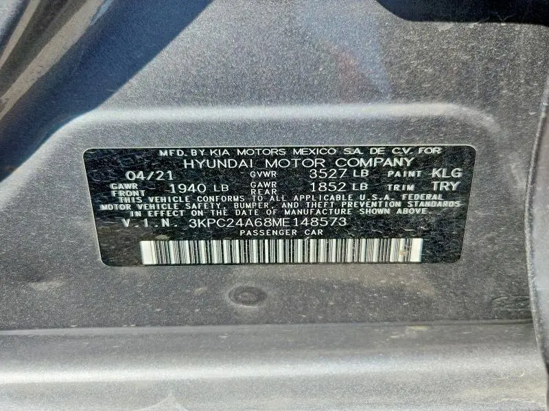 2021 HYUNDAI ACCENT SE  