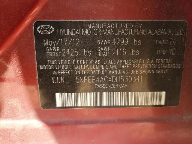 2013 HYUNDAI SONATA GLS  