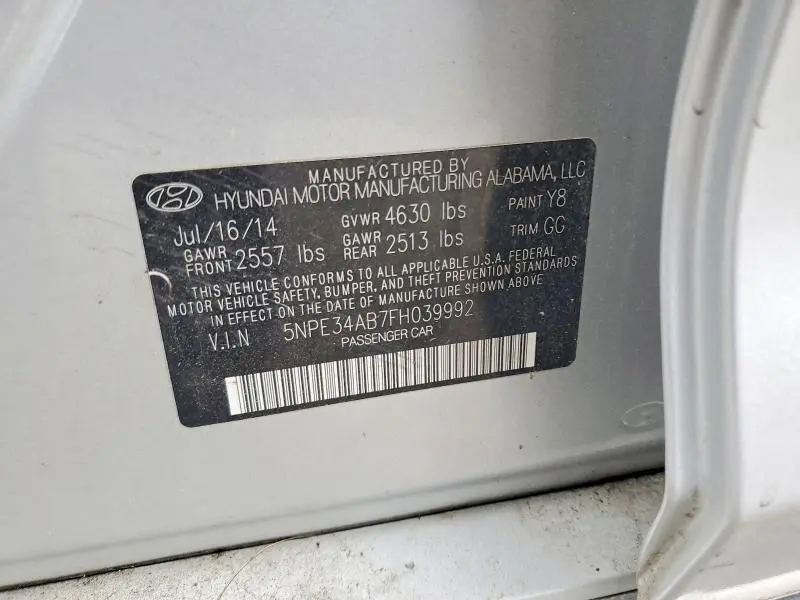2015 HYUNDAI SONATA SPORT 2.0T  