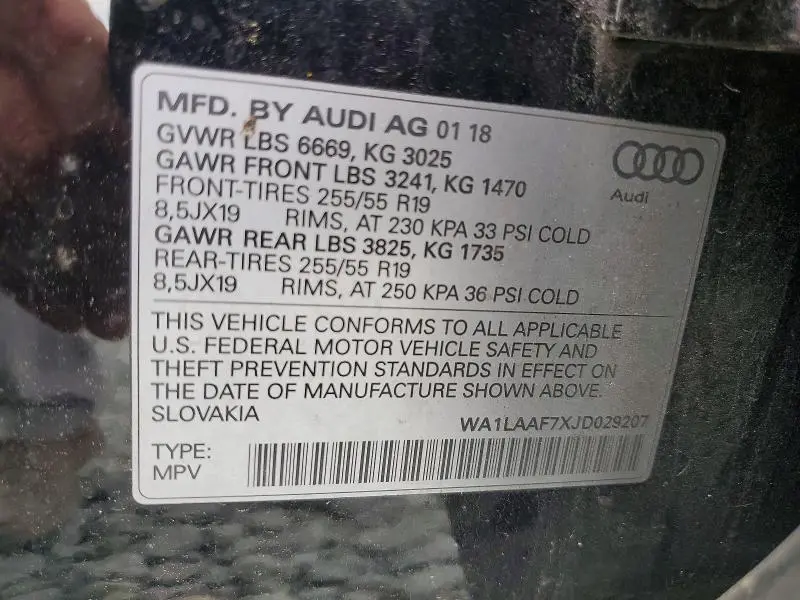 2018 AUDI Q7 PREMIUM PLUS  