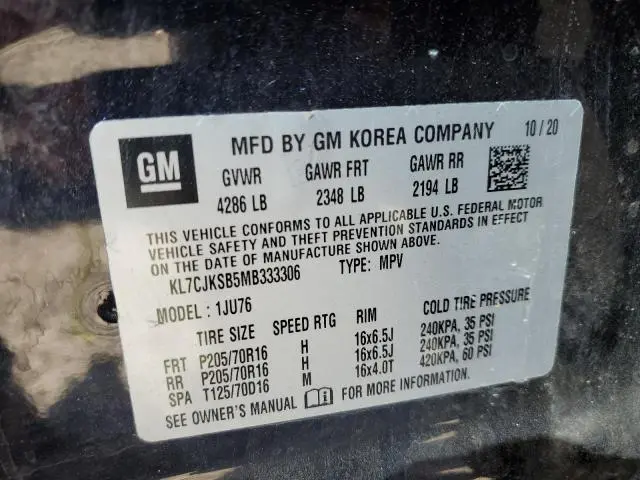 2021 CHEVROLET TRAX LS  