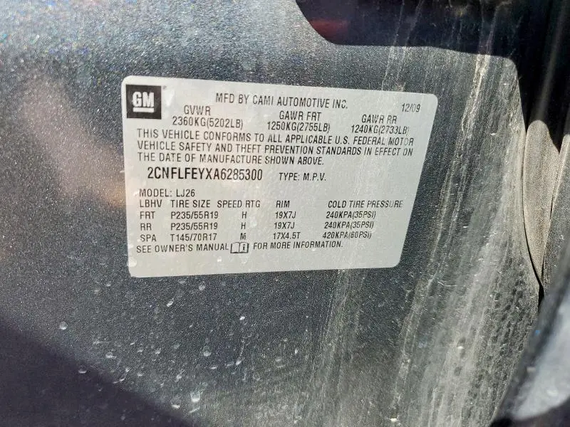 2010 CHEVROLET EQUINOX LTZ  