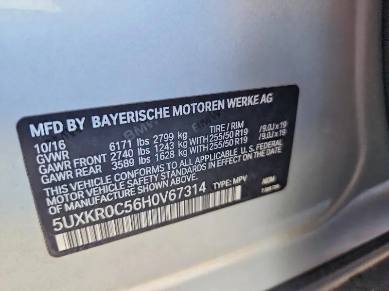 2017 BMW X5 XDRIVE35I  