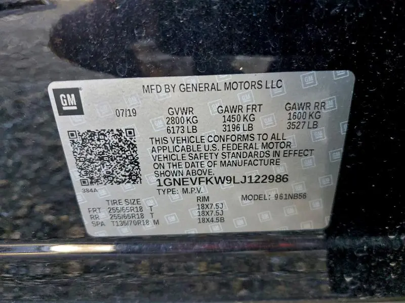 2020 CHEVROLET TRAVERSE LS  