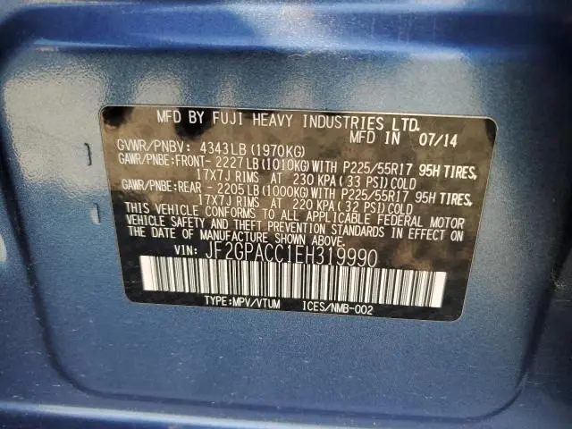 2014 SUBARU XV CROSSTREK 2.0 PREMIUM  