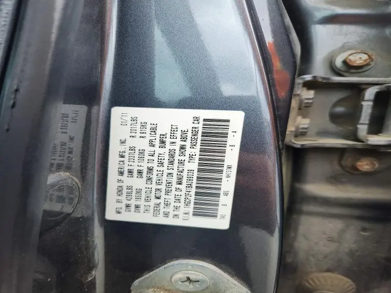 2011 HONDA ACCORD LXP  