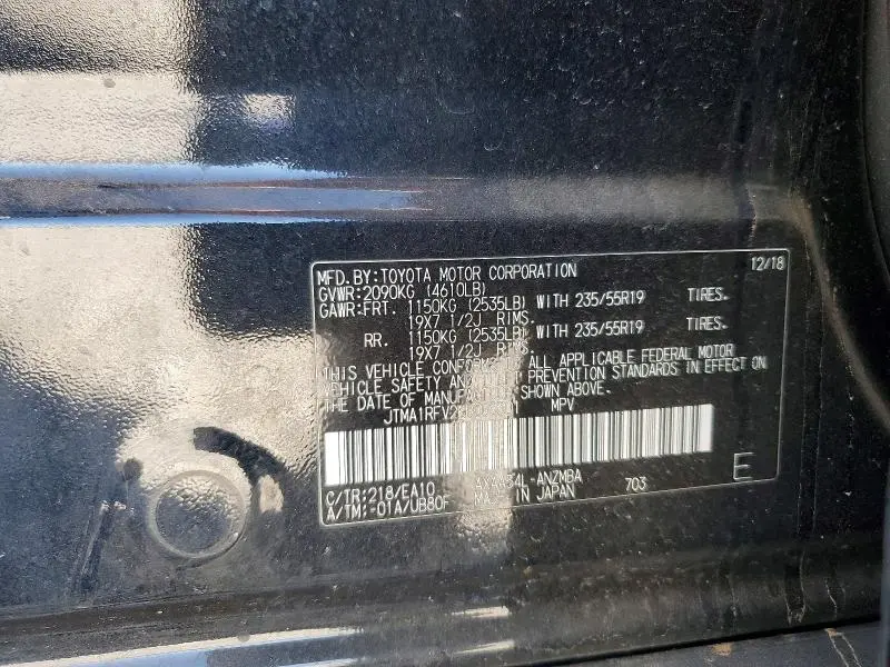 2019 TOYOTA RAV4   