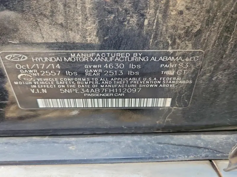 2015 HYUNDAI SONATA SPORT  