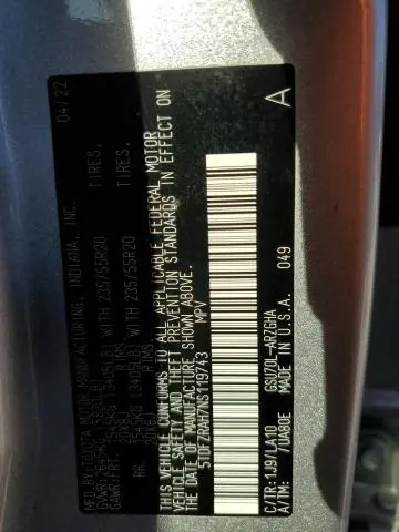 2022 TOYOTA HIGHLANDER PLATINUM  