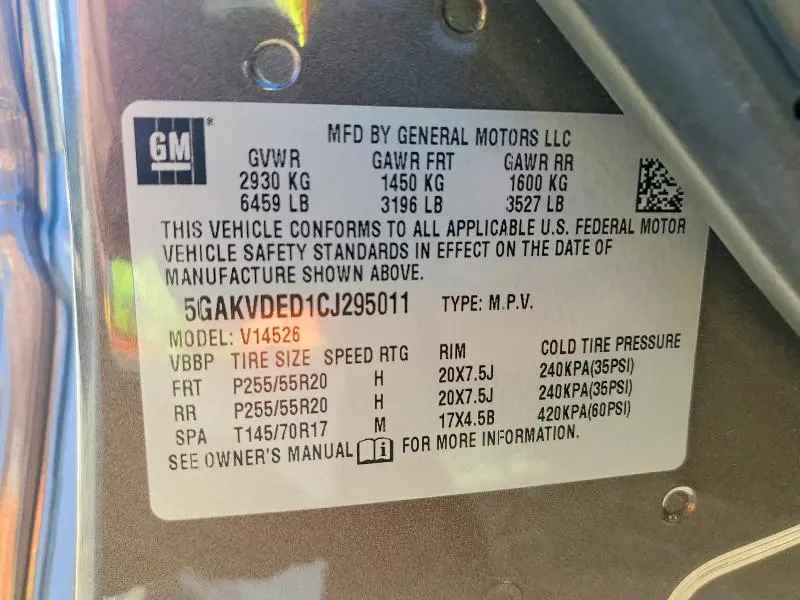 2012 BUICK ENCLAVE   