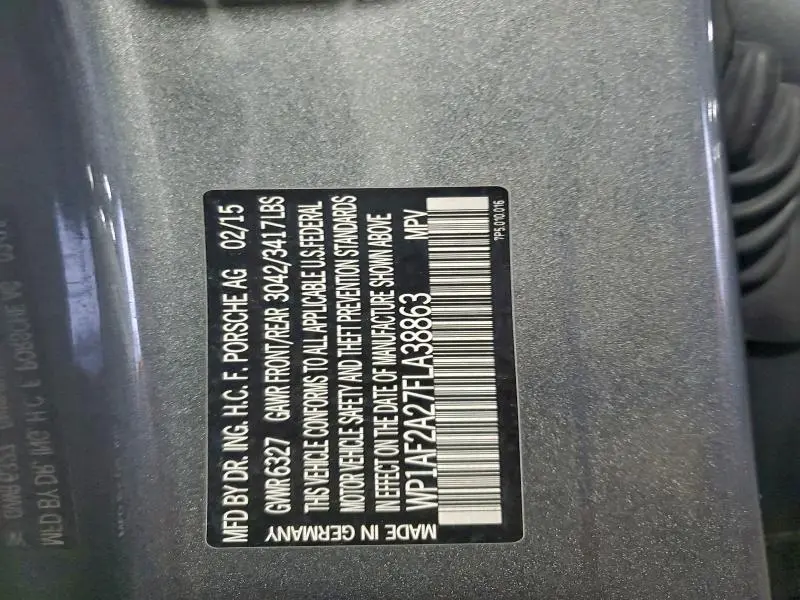 2015 PORSCHE CAYENNE   