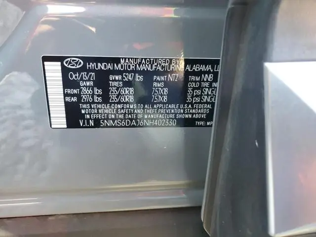 2022 HYUNDAI SANTA FE SEL  