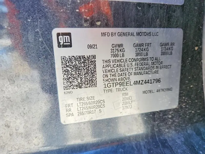 2021 GMC SIERRA K1500 AT4  