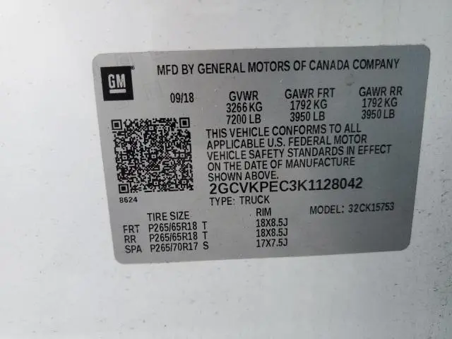 2019 CHEVROLET SILVERADO LD K1500 LT  