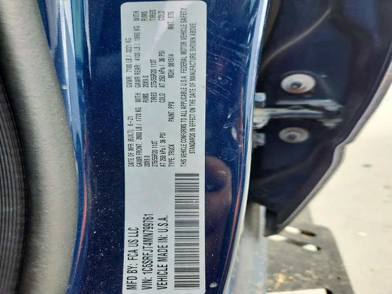 2021 RAM 1500 LARAMIE  