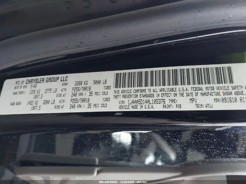 2010 JEEP WRANGLER SAHARA