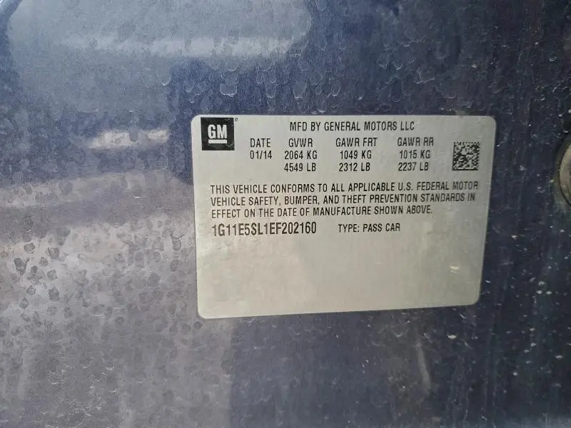 2014 CHEVROLET MALIBU 2LT  