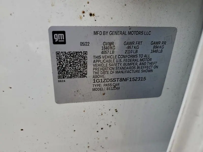 2022 CHEVROLET MALIBU LT  