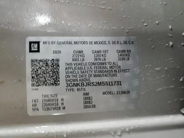 2021 CHEVROLET BLAZER 3LT  